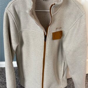 Spyder Gray Zip-Up Jacket with Brown Accents